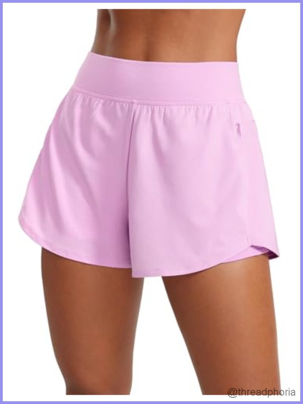High Rise Double Layer Running Shorts 3 Inch with Zipper Pockets